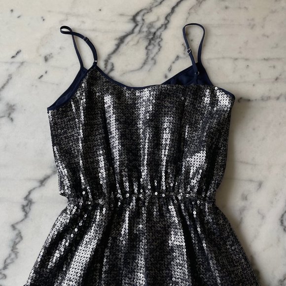 Rebecca Taylor Navy Sequin Dress - Picture 12 of 15